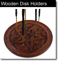 Wooden Incense Sticks, Cones - Disk Shape Ash Catchers & Holder