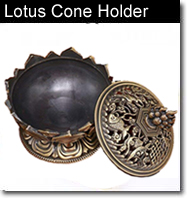 Metal Lotus Incense Sticks & Incense Cone Holder, Burner & Ash Catchers