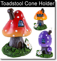 Toadstool & House Incense Sticks & Incense Cone Holder - Ash Catchers