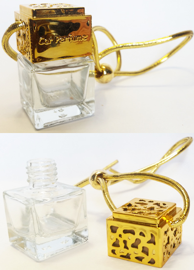 Gold Car Diffuser Perfume Bottle UK
